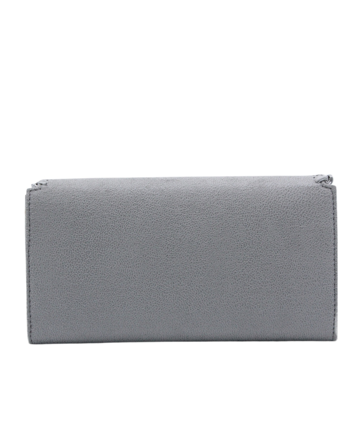 Stella Mccartney Chain Strap Shoulder Bag With Stitch Detailing In Gray