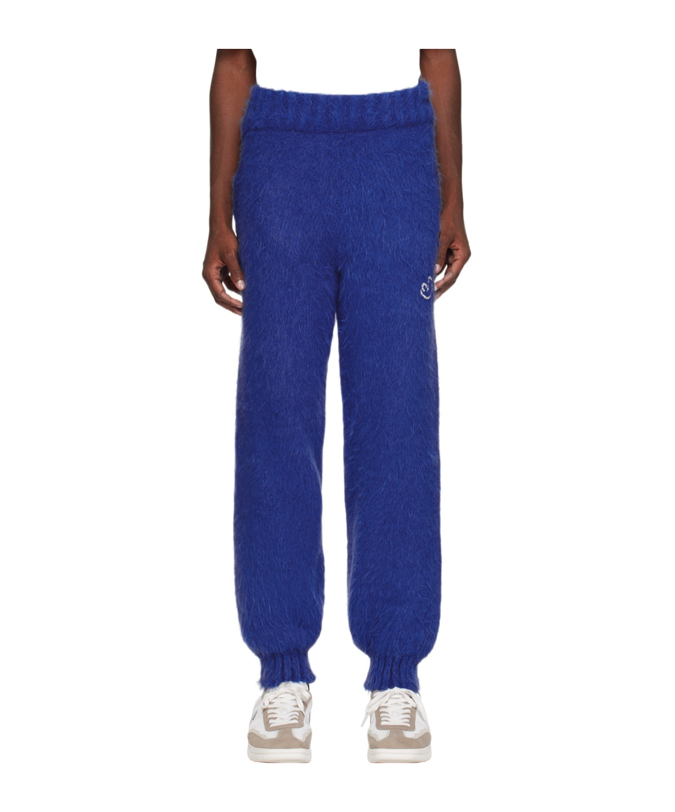 Ader Error Blue Distressed Sweatpants In Blue