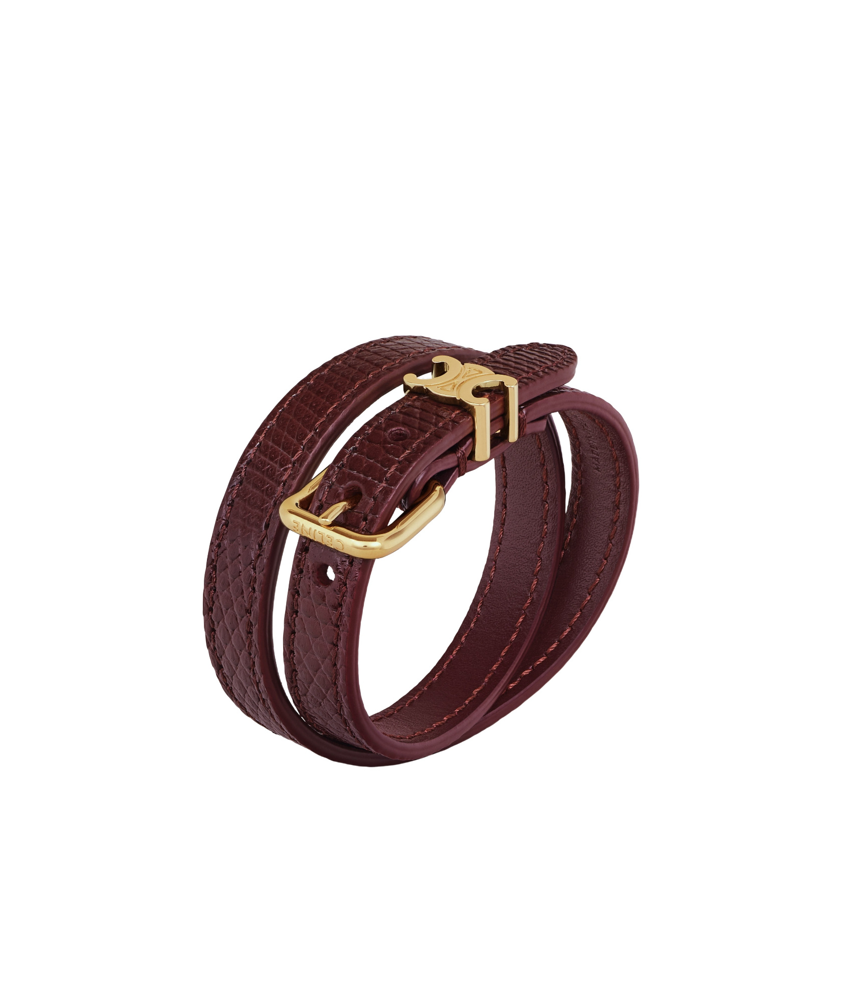 Celine Logo Bracelet In Red