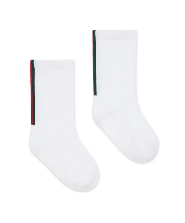 Gucci Ribbon Trimmed Cotton-blended Socks In White