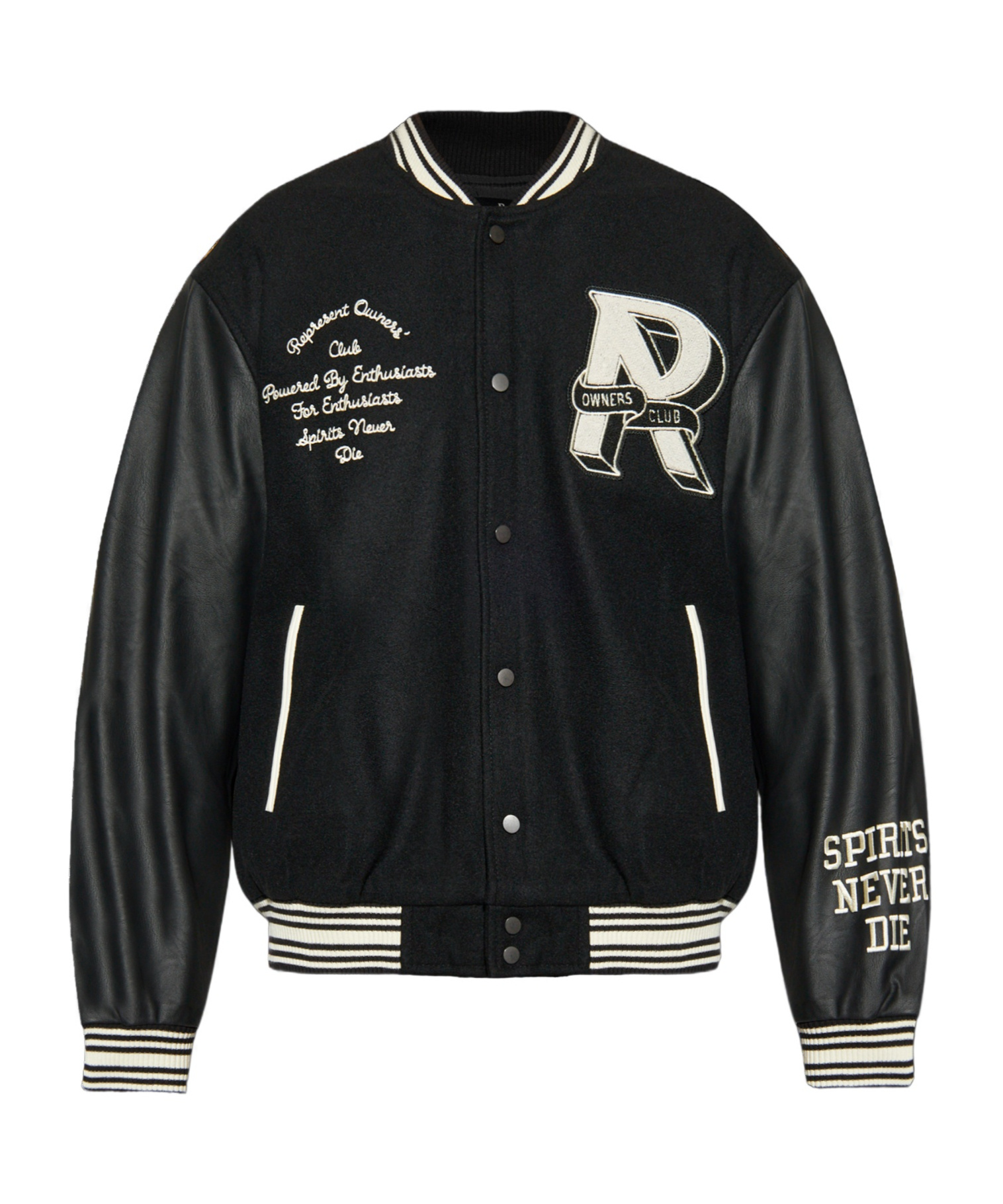 Represent Owners' Club Bomber Jacket - Men's - Polyamide/wool/polyester/polyurethane In Black