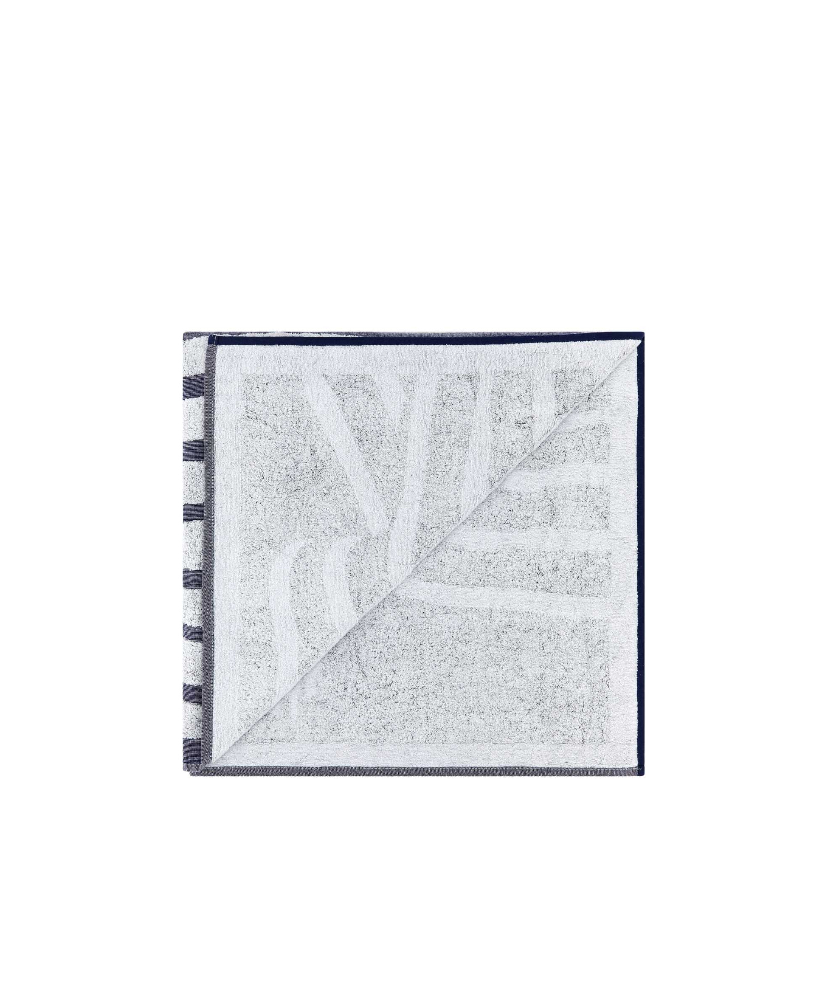 Jean Paul Gaultier Embroidered Terry Fabric Beach Towel In Gray