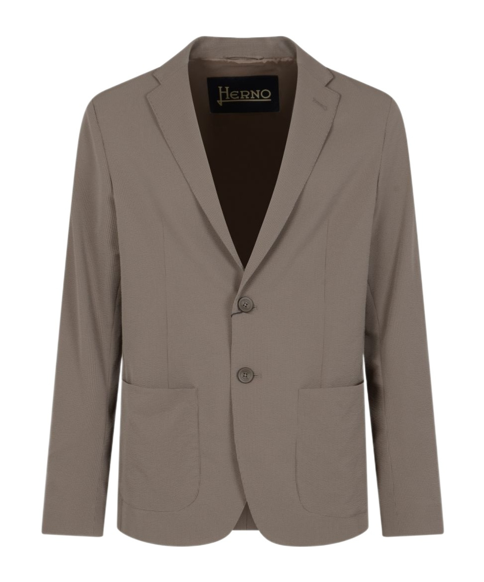 Herno Single-breasted Blazer In Green