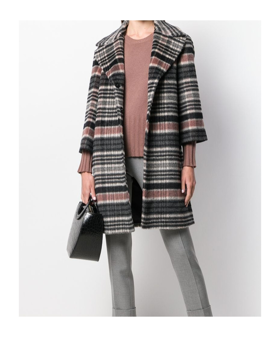 Peserico Geometric Pattern Single-breated Coat In Multi