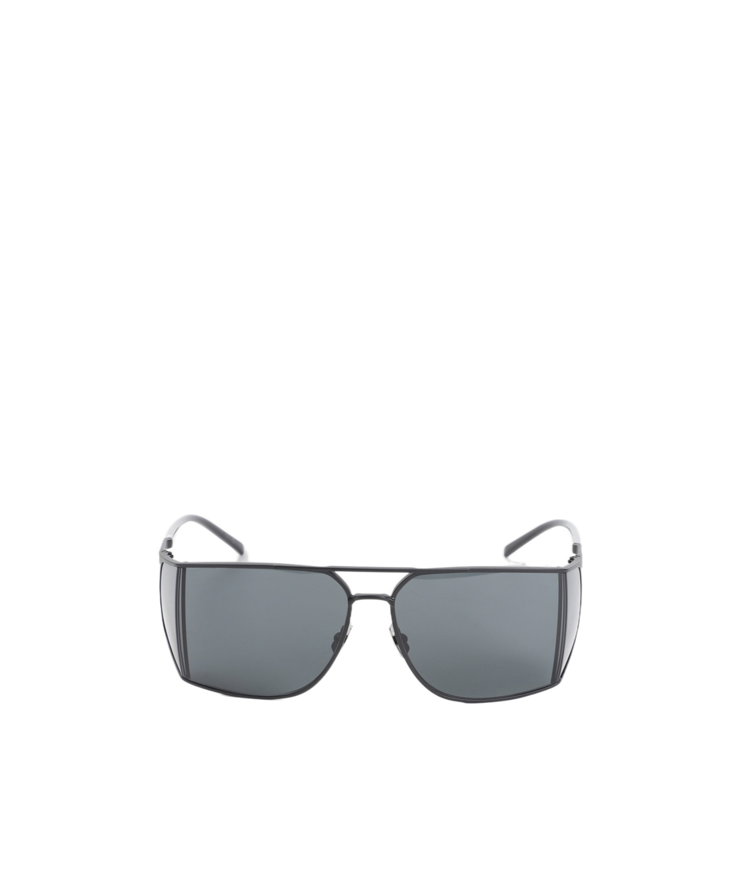Saint Laurent Logo Sunglasses In Gray