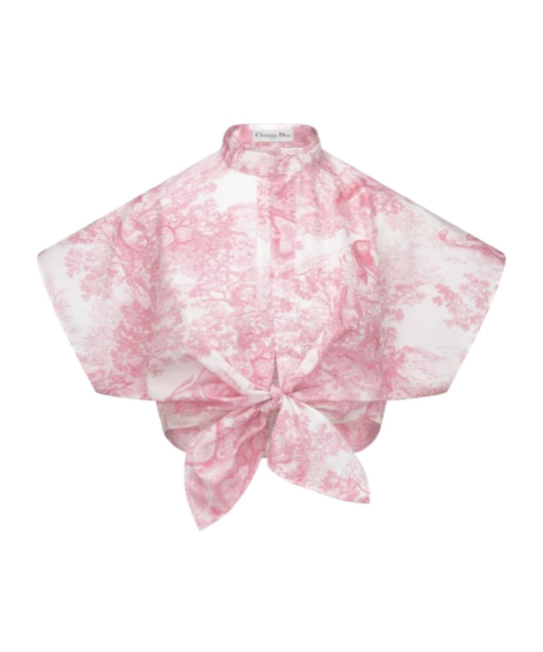 Dior Iviera Tied Cropped Blouse