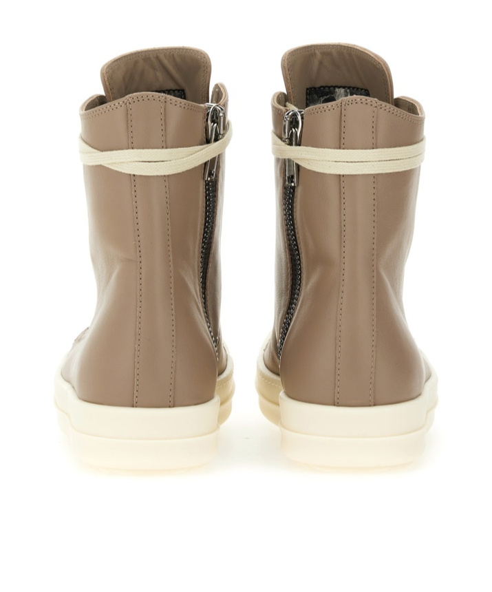 Rick Owens Hollywood High Top Sneakers Flesh And Milk In Neutral