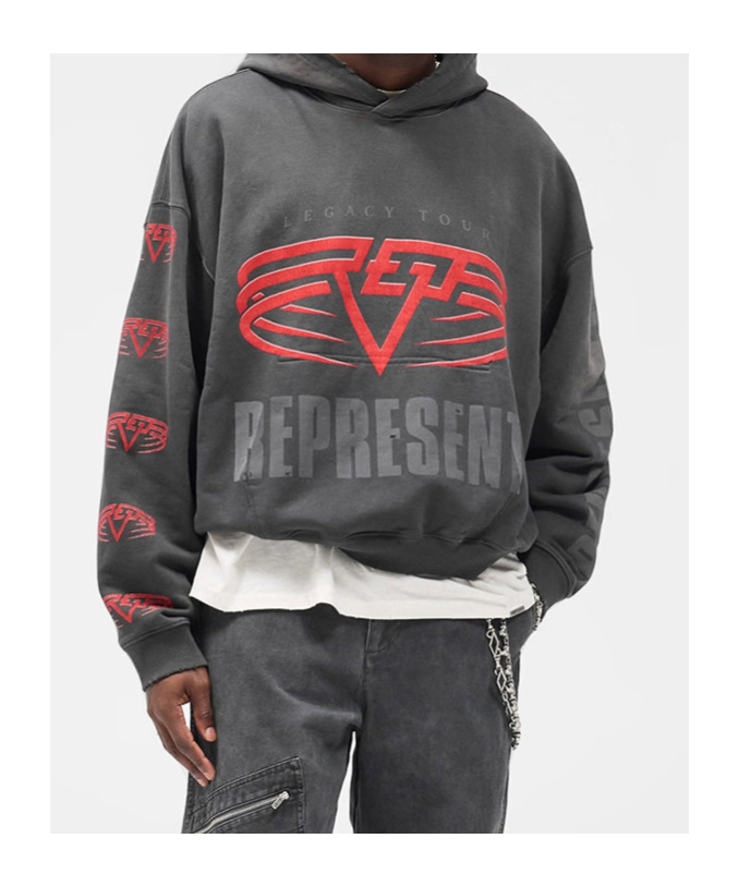 Represent Reversible Living Legacy Tour Hoodie In Black