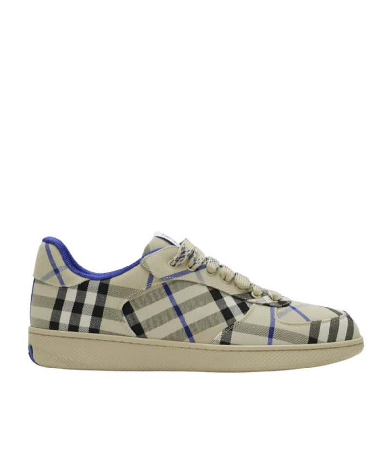 Burberry Checkered Print Low-top Sneakers In Nude