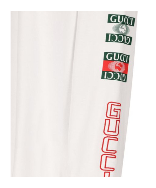 Shop Gucci Logo-print Cotton T-shirt In White