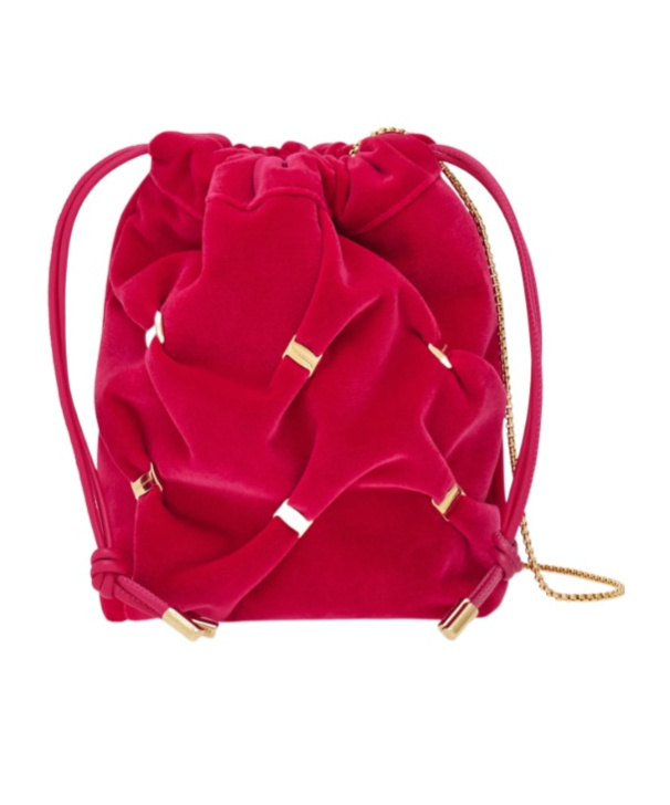 Ferragamo Mini Bow Bucket Bag In Red