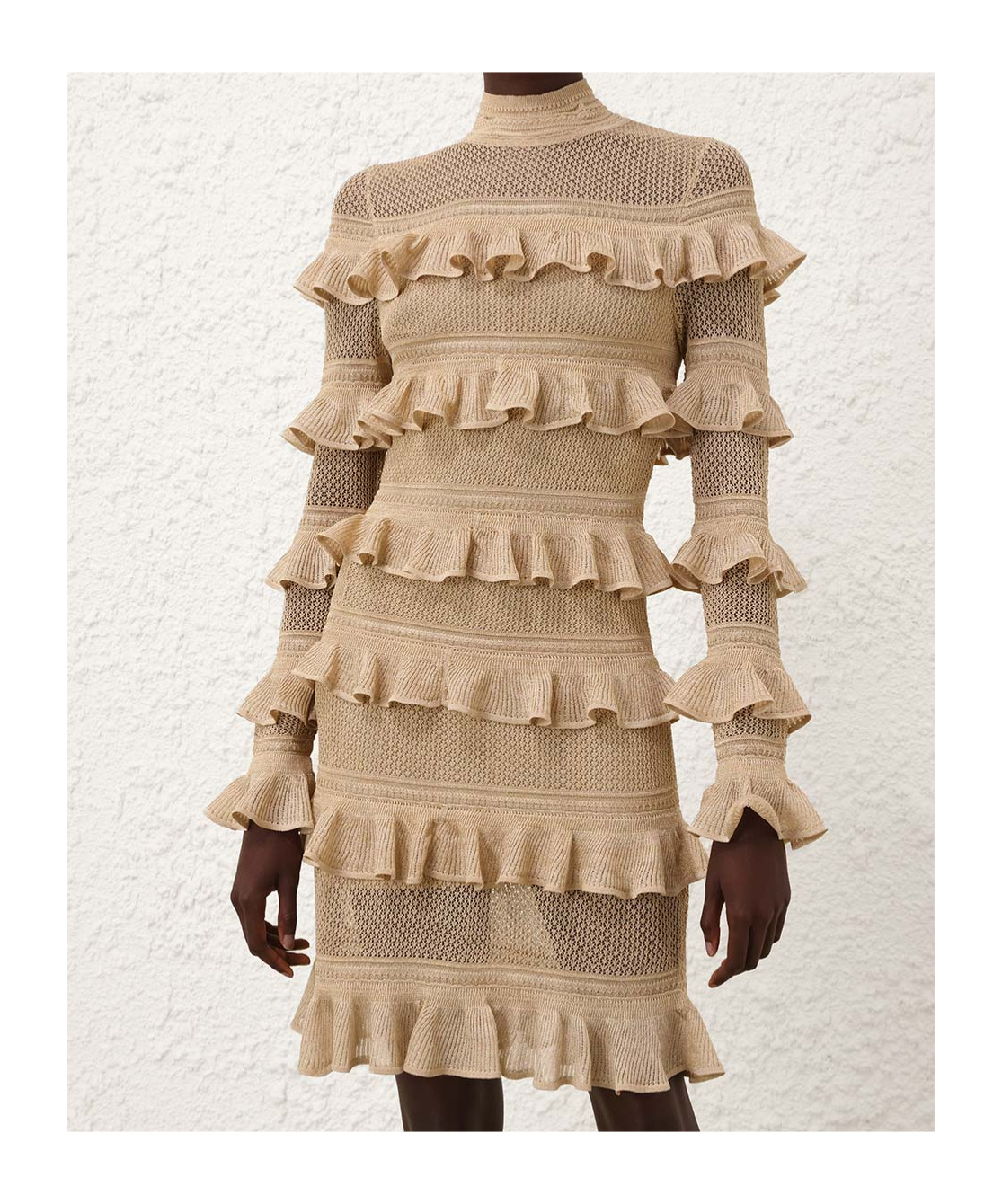 ZIMMERMANN ILLUMINATE METALLIC FRILL MINI