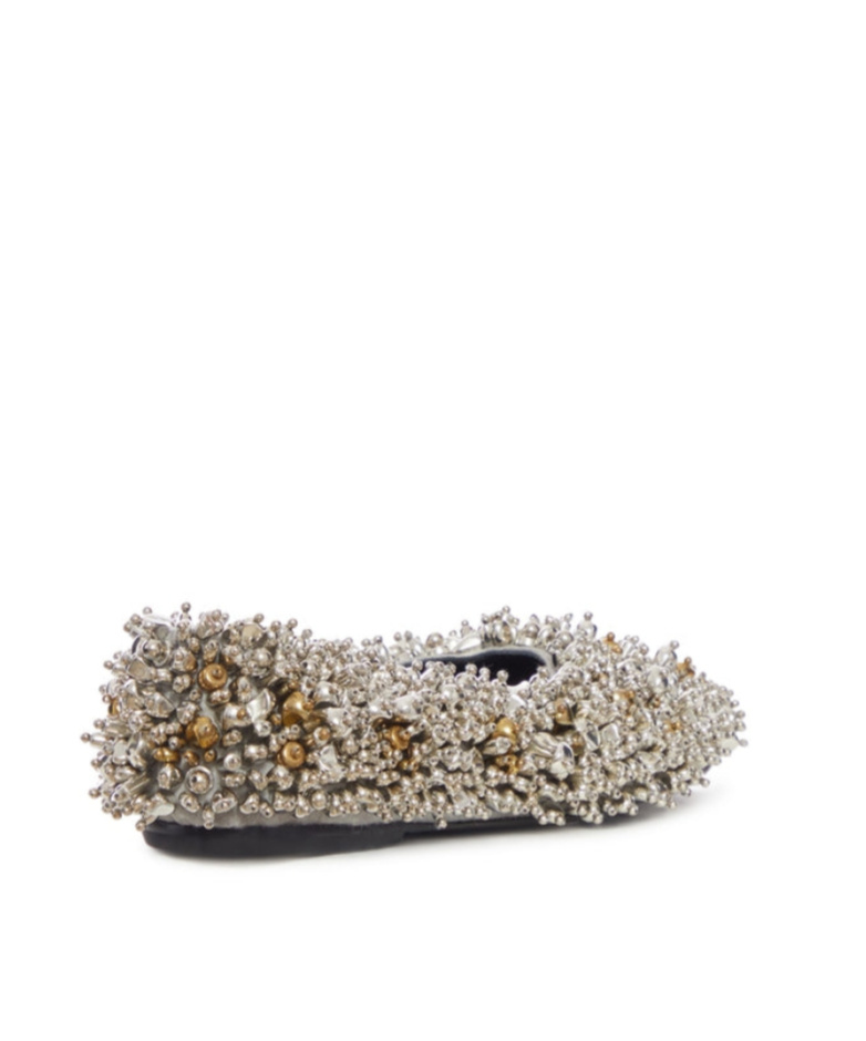 Dries Van Noten Embellished Flats In Brown