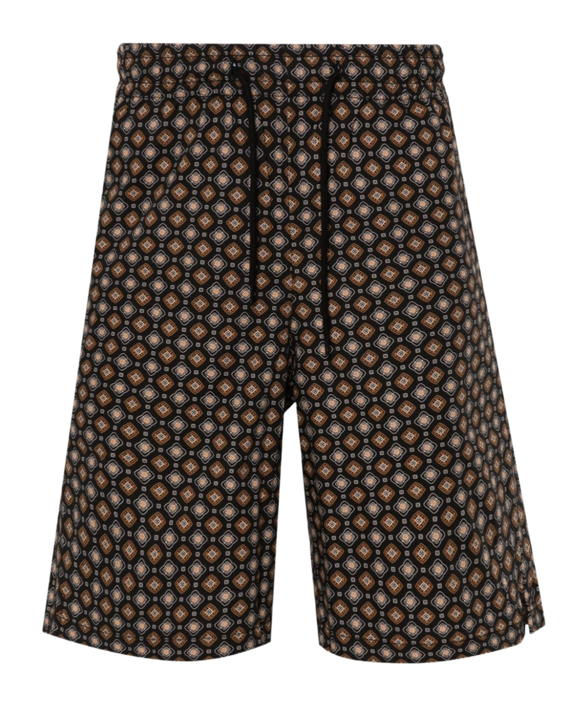 Apc Vincento Geometric-pattern Shorts In Black