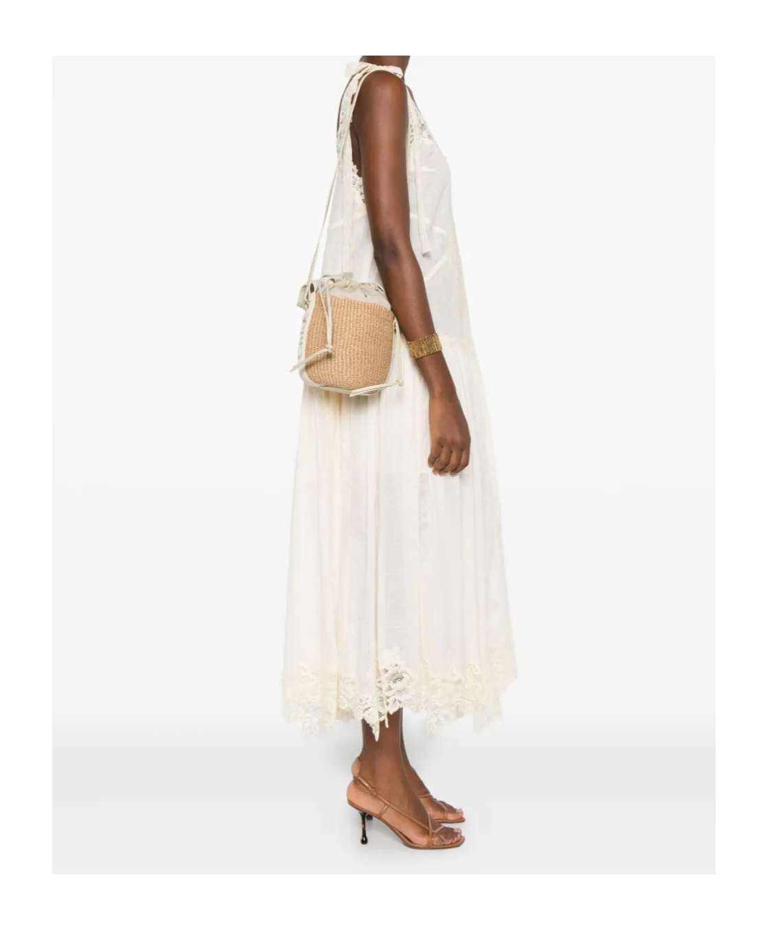 Chloé Woven Top-handle Shoulder Bag In Brown