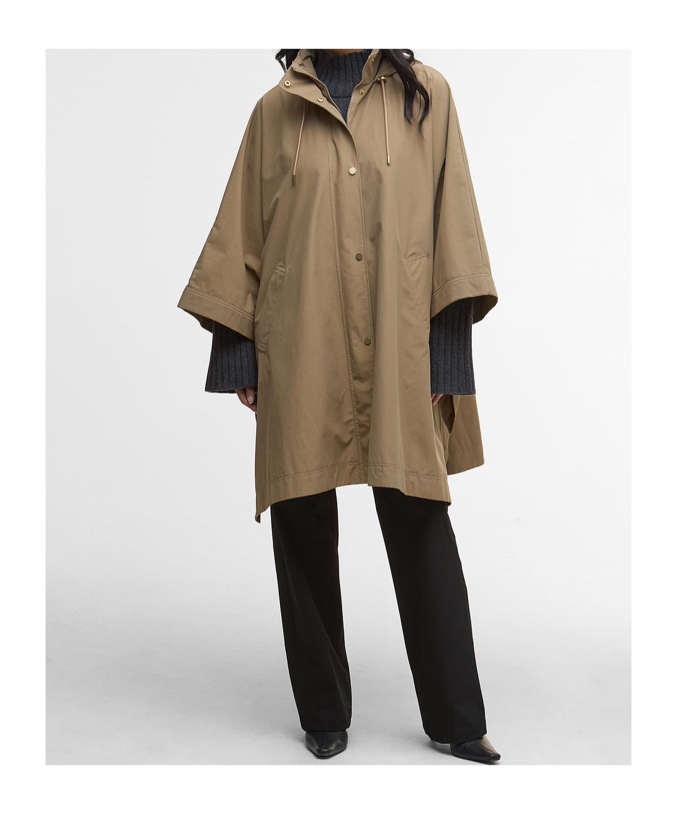 Barbour Everlee Showerproof Cape In Brown