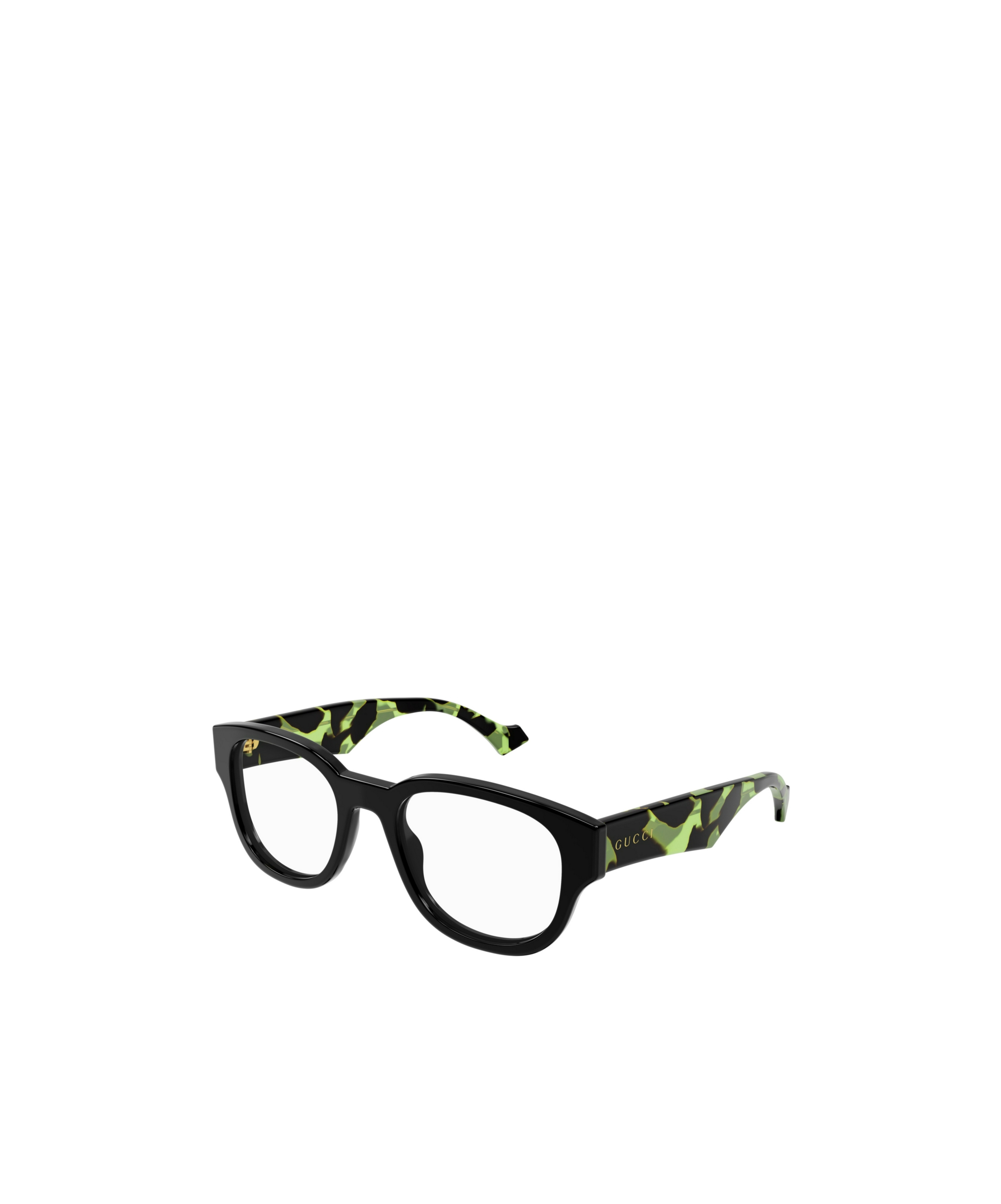 Gucci Eyewear Panthos Frame Glasses In Black