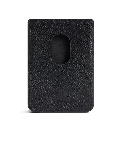 Balenciaga Magnetic Card Holder With Logo In Black