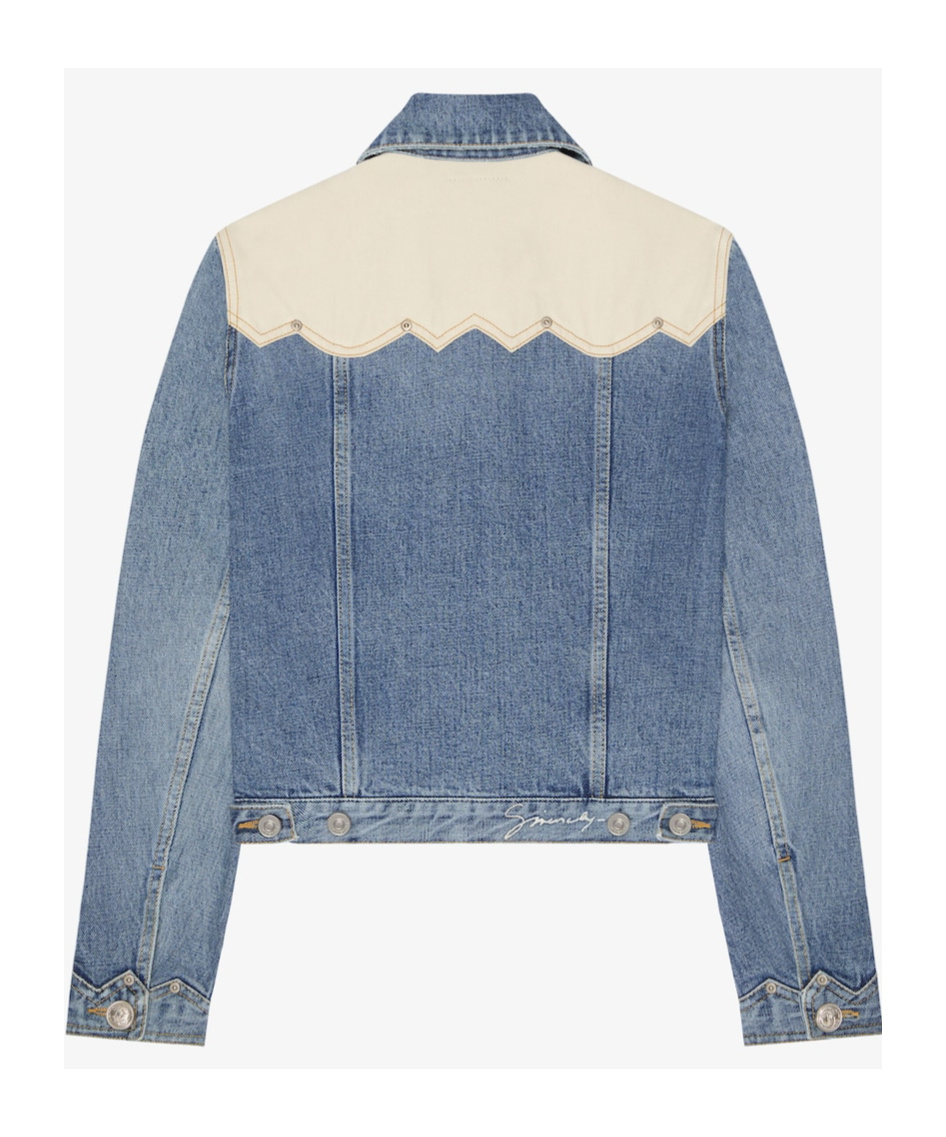 Givenchy Jacket In Denim With Yoke In Blue