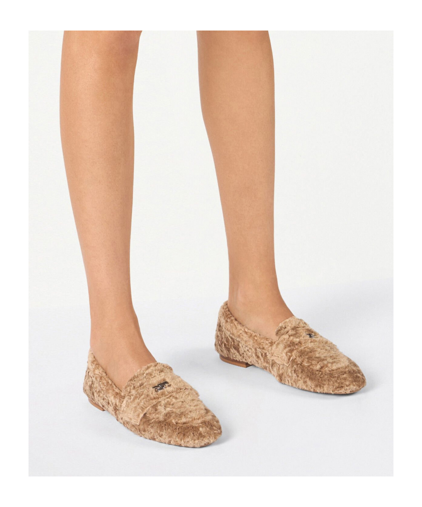 Casadei Synthetic Leather Moccasin Curly Effect In Brown