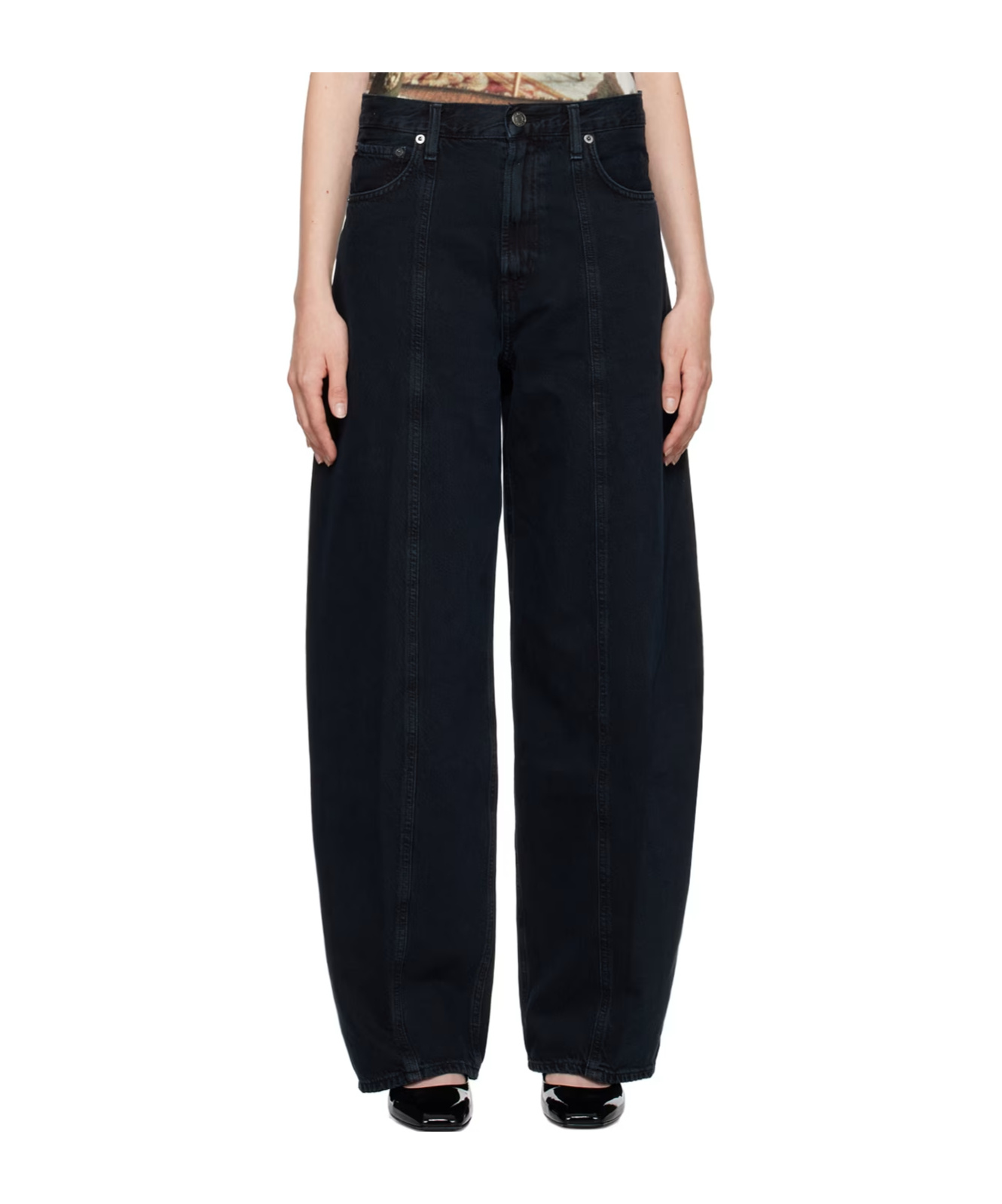 Agolde High Waist Denim Trousers
