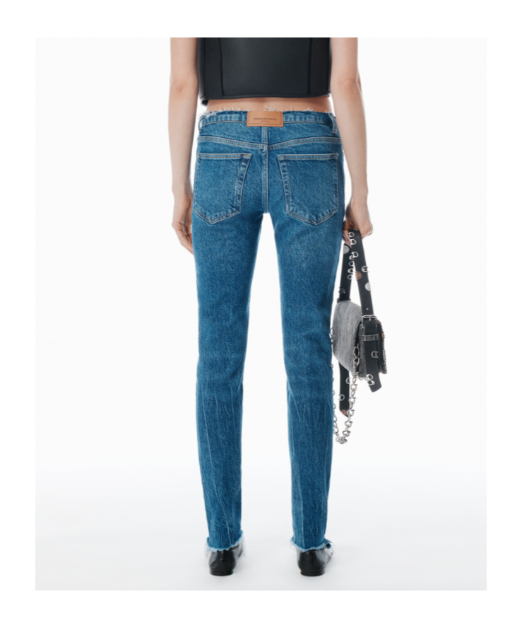 Alexander Wang Deep Blue Pre-styled Skinny Jeans In Blue