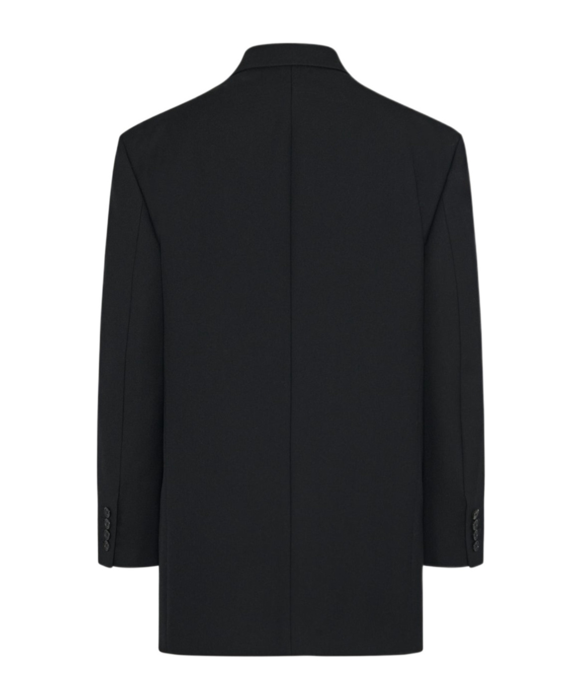 The Row Double-breasted Wool Coat In Black