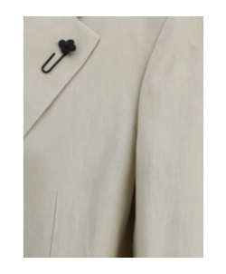Lardini Linen Blazer In Gray