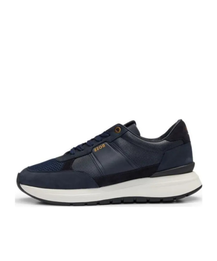 Hugo Boss Laced Sneakers In Black