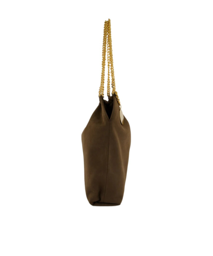 Stella Mccartney Medium Falabella Chain Drawstring Shoulder Bag In Green