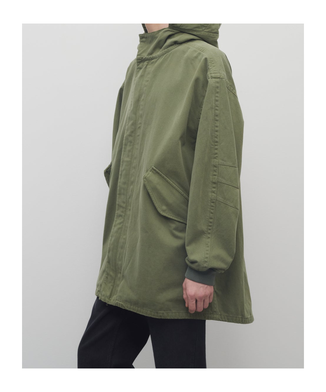 The Row Kemet Oversized Cotton-canvas Hooded Jacket In Green