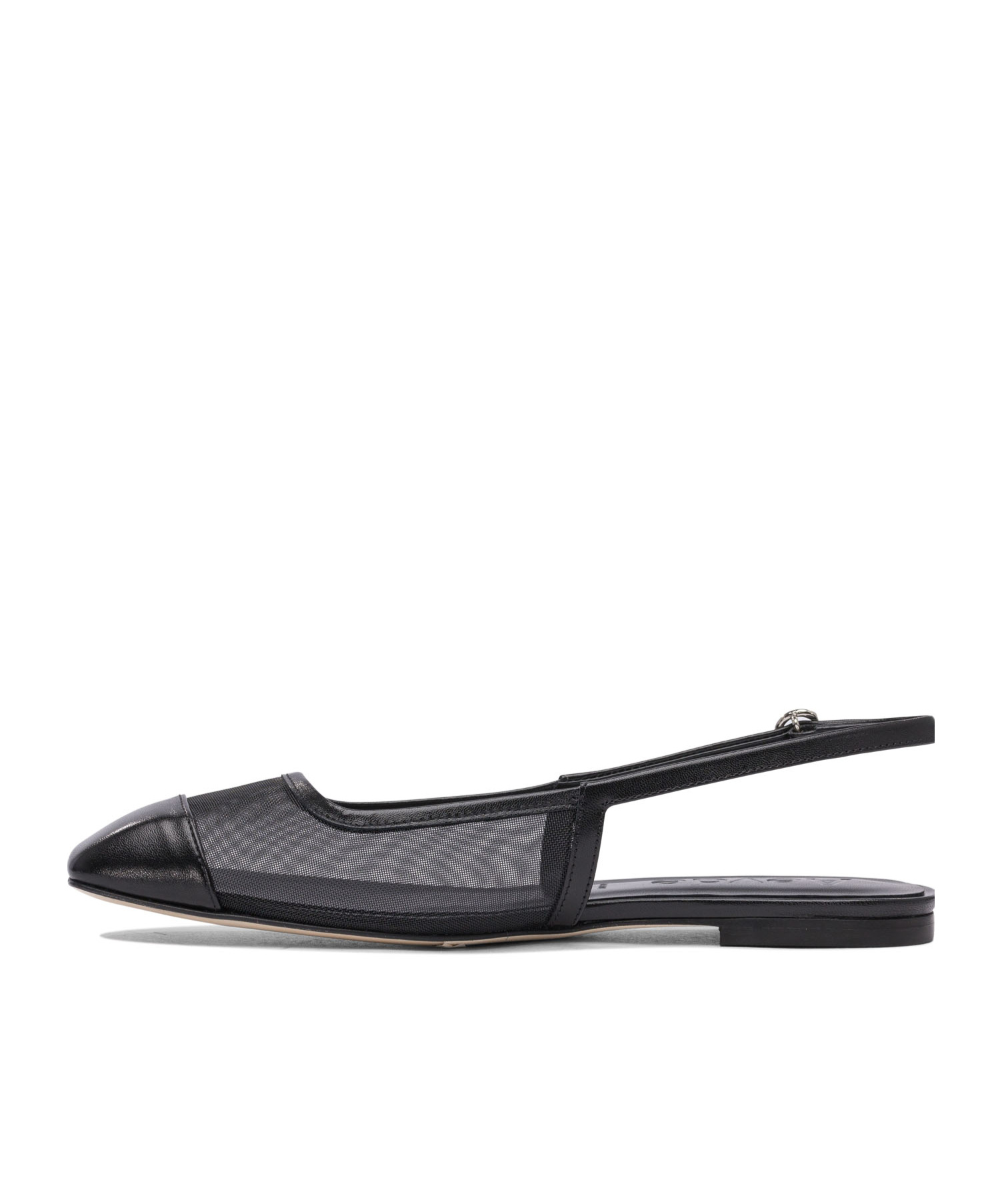 Aeyde Pointed Toe Flat Sole Sandals With Mesh Panels In Black