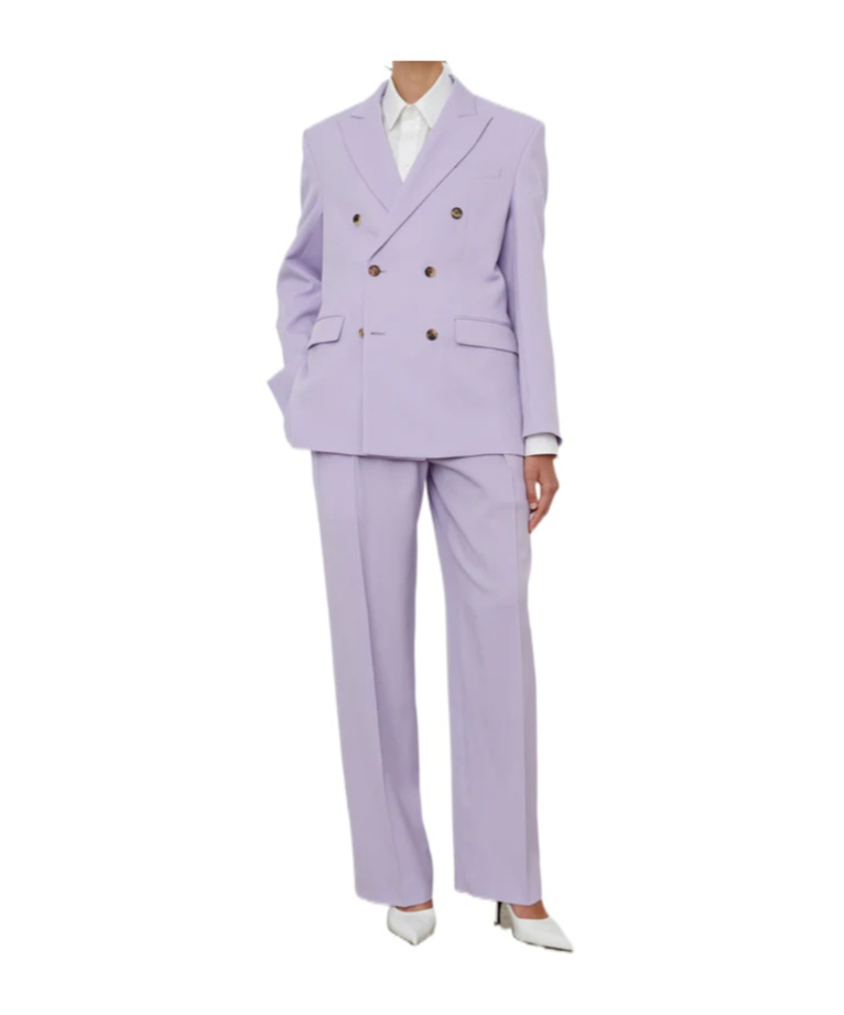 Wardrobe.nyc Double-breasted Suit Jacket In Purple