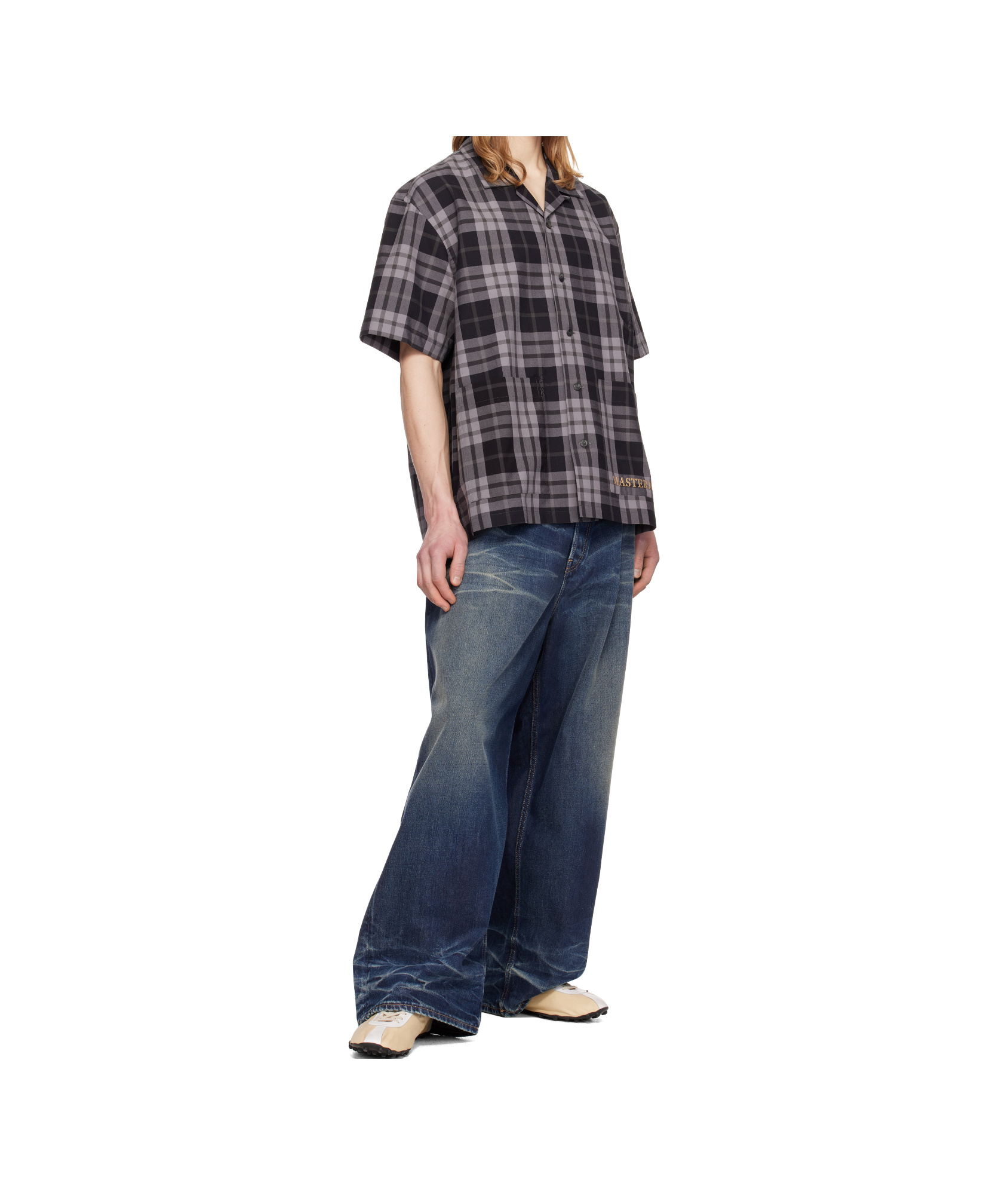 Mastermind Japan Plaid Shirt In Black