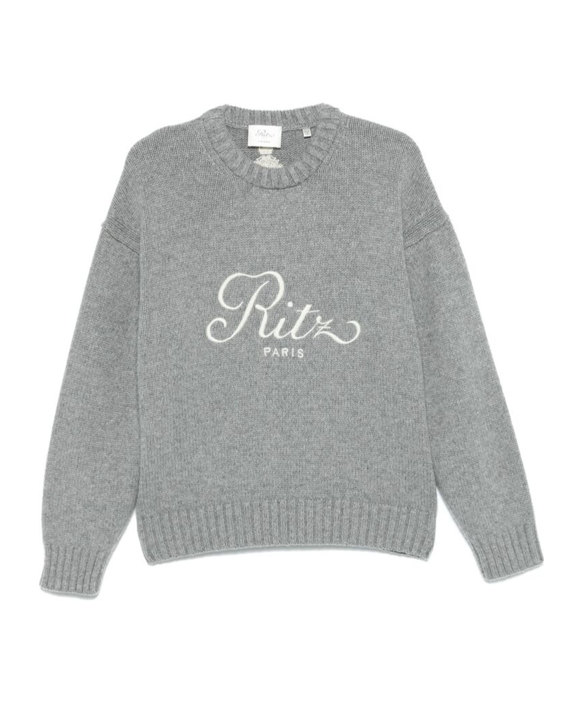 FRAME FRAME X RITZ PARIS LOGO EMBROIDERED KNIT JUMPER