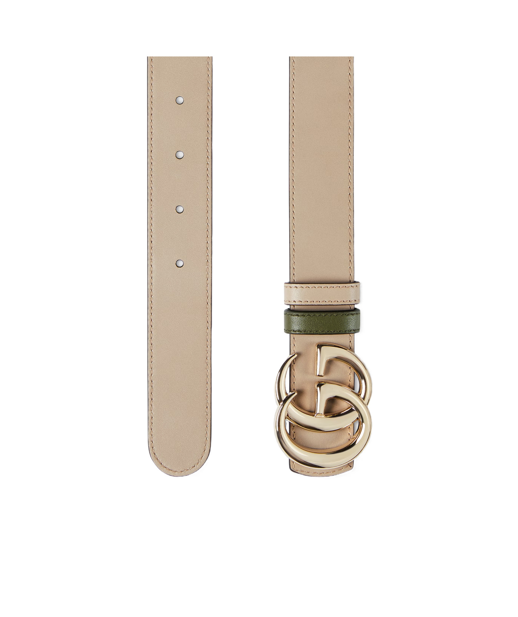 Gucci Reversible Gg Marmont Belt In Green