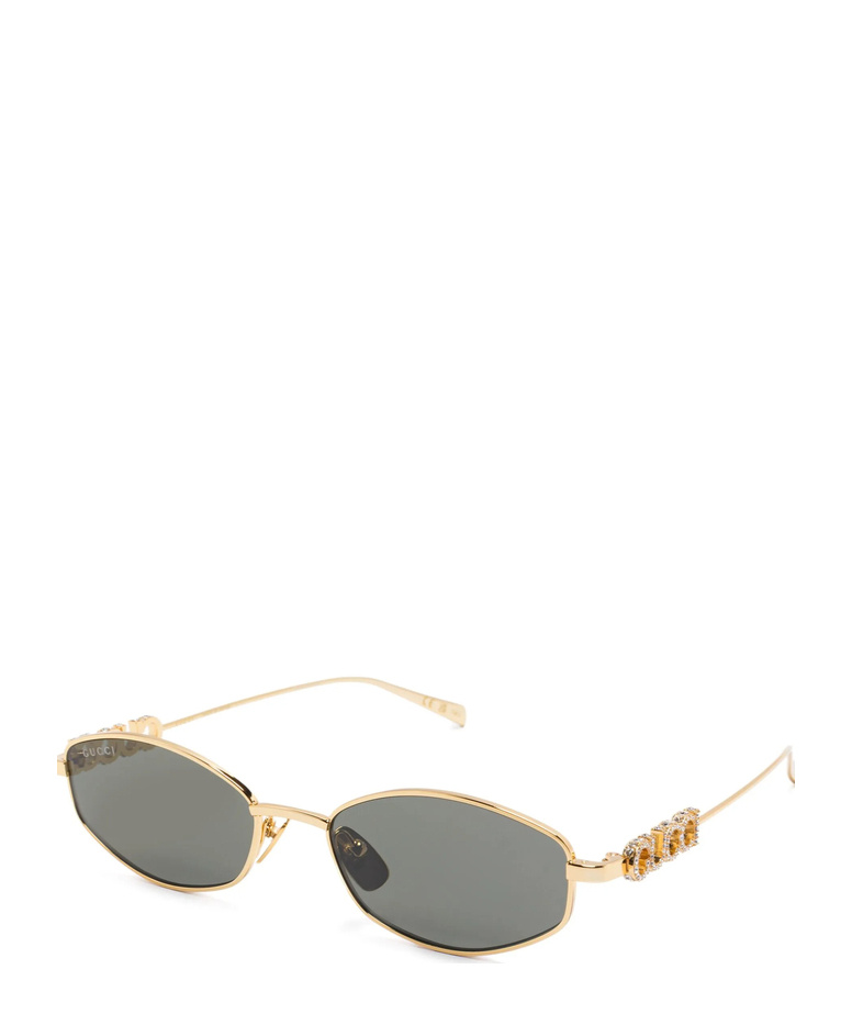 Gucci Geometric Frame Sunglasses In Gray