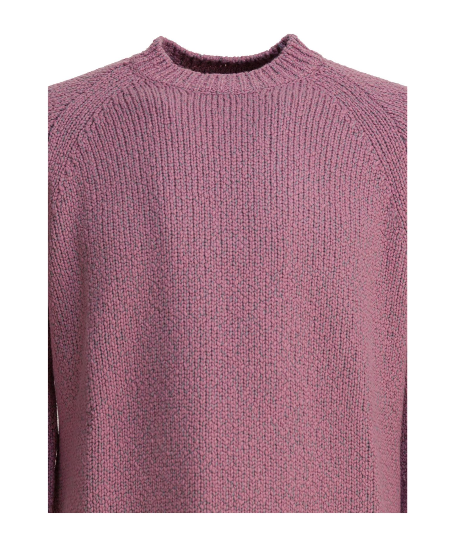 Stone Island Crewneck Sweater In Wool In Pink