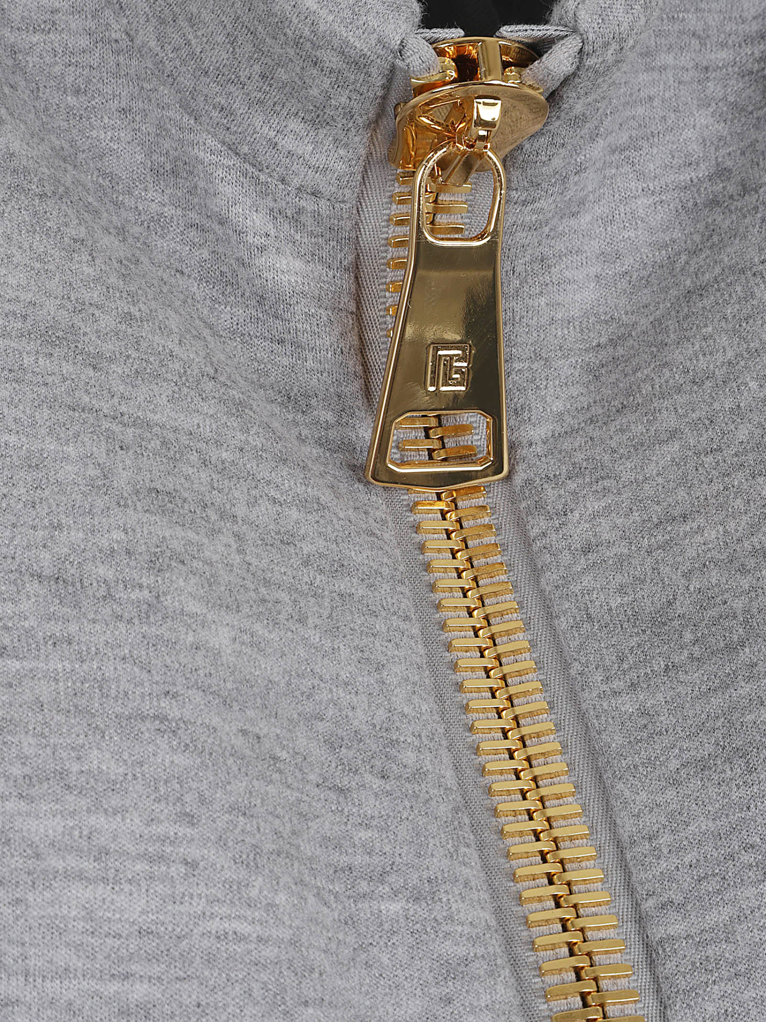 Balmain Fitted High Neck Sleeveless Wool Blend Top In Brown
