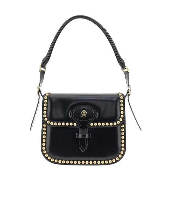 Shop Bally Flip Shoulder Bag In Black