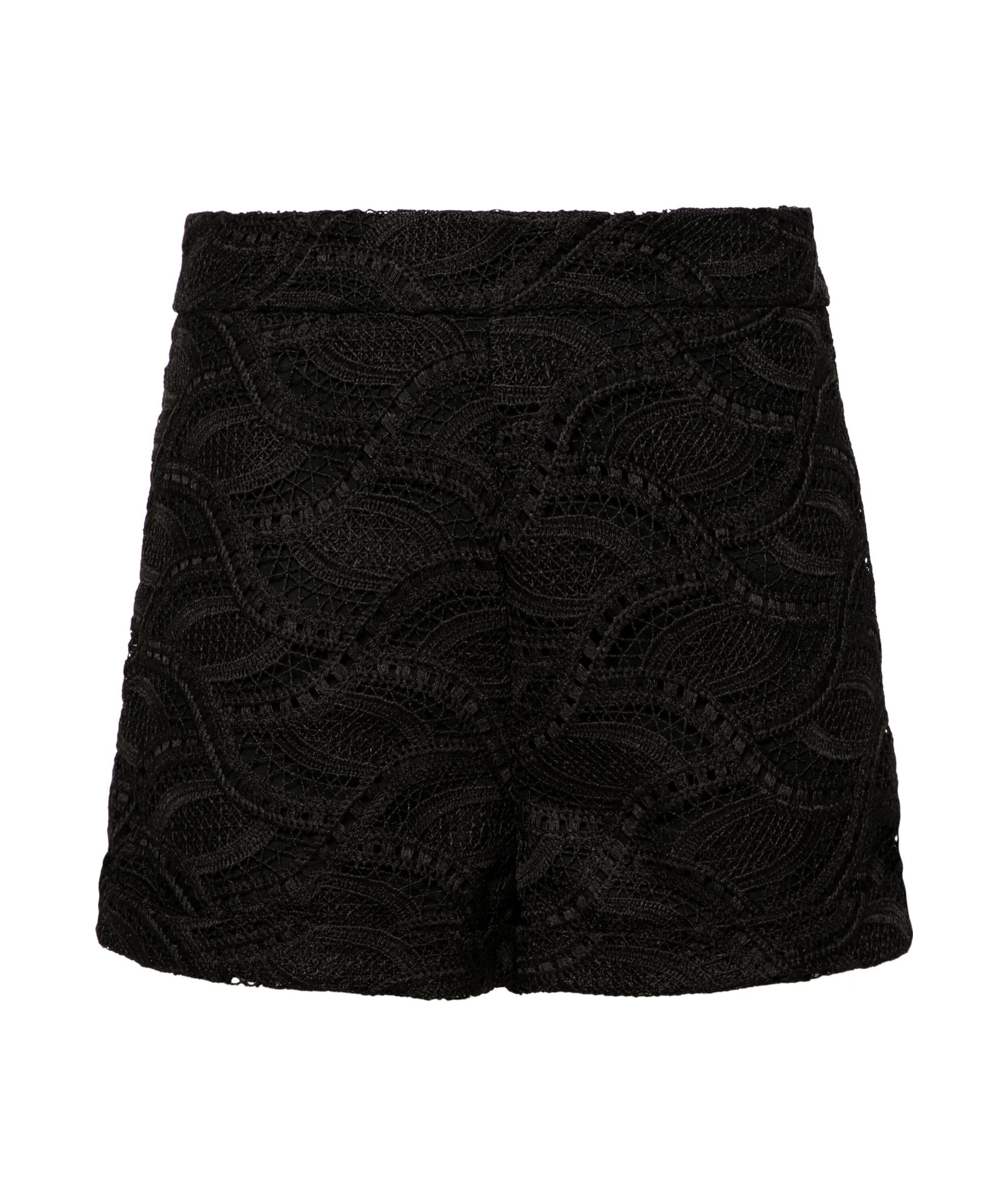Ermanno Scervino Embossed Lace Shorts In Black