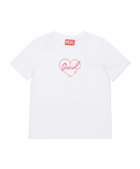 DIESEL HEART-PRINT COTTON T-SHIRT