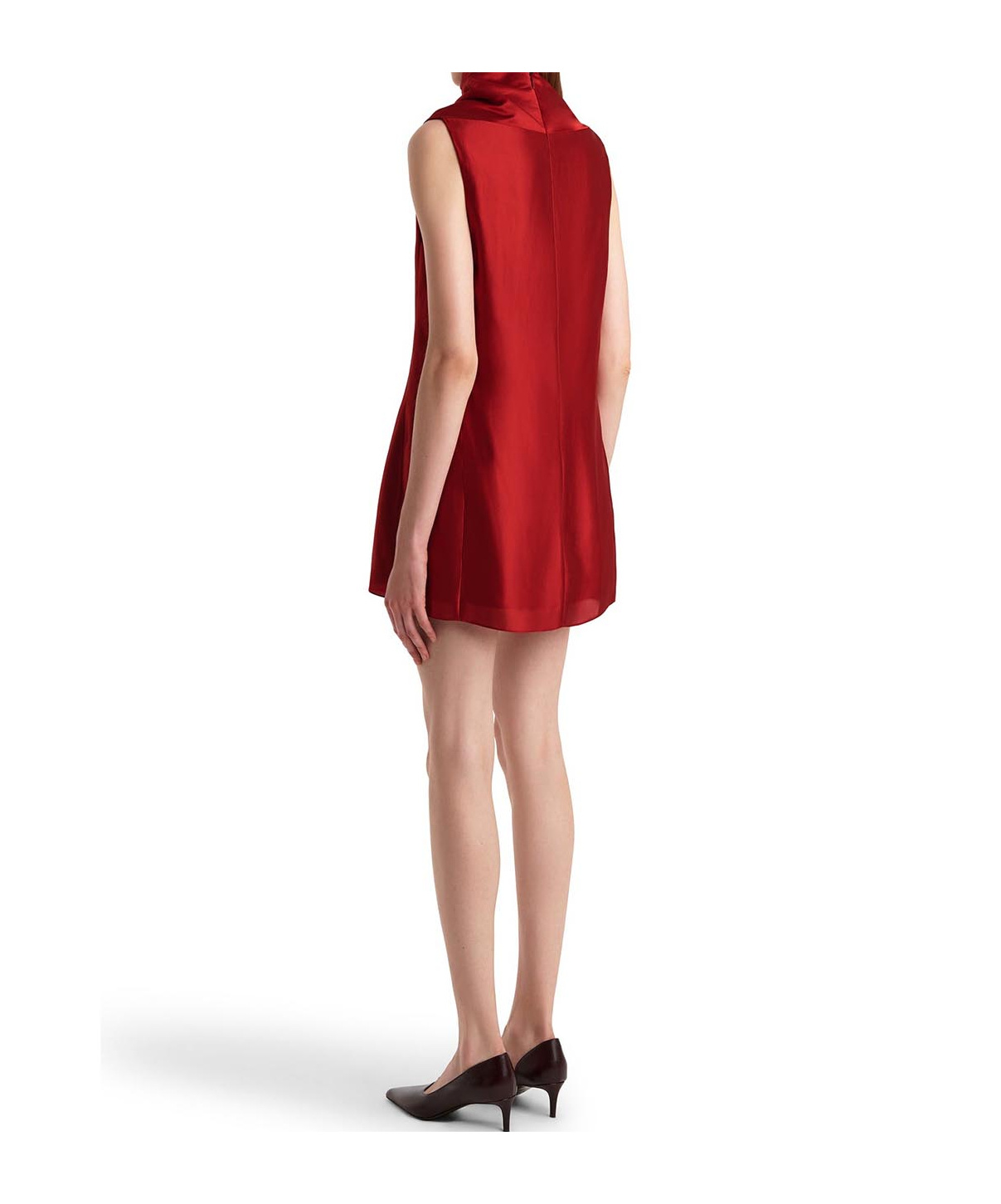 Khaite Womens Crimson Daria Sleeveless Woven Mini Dress In Red