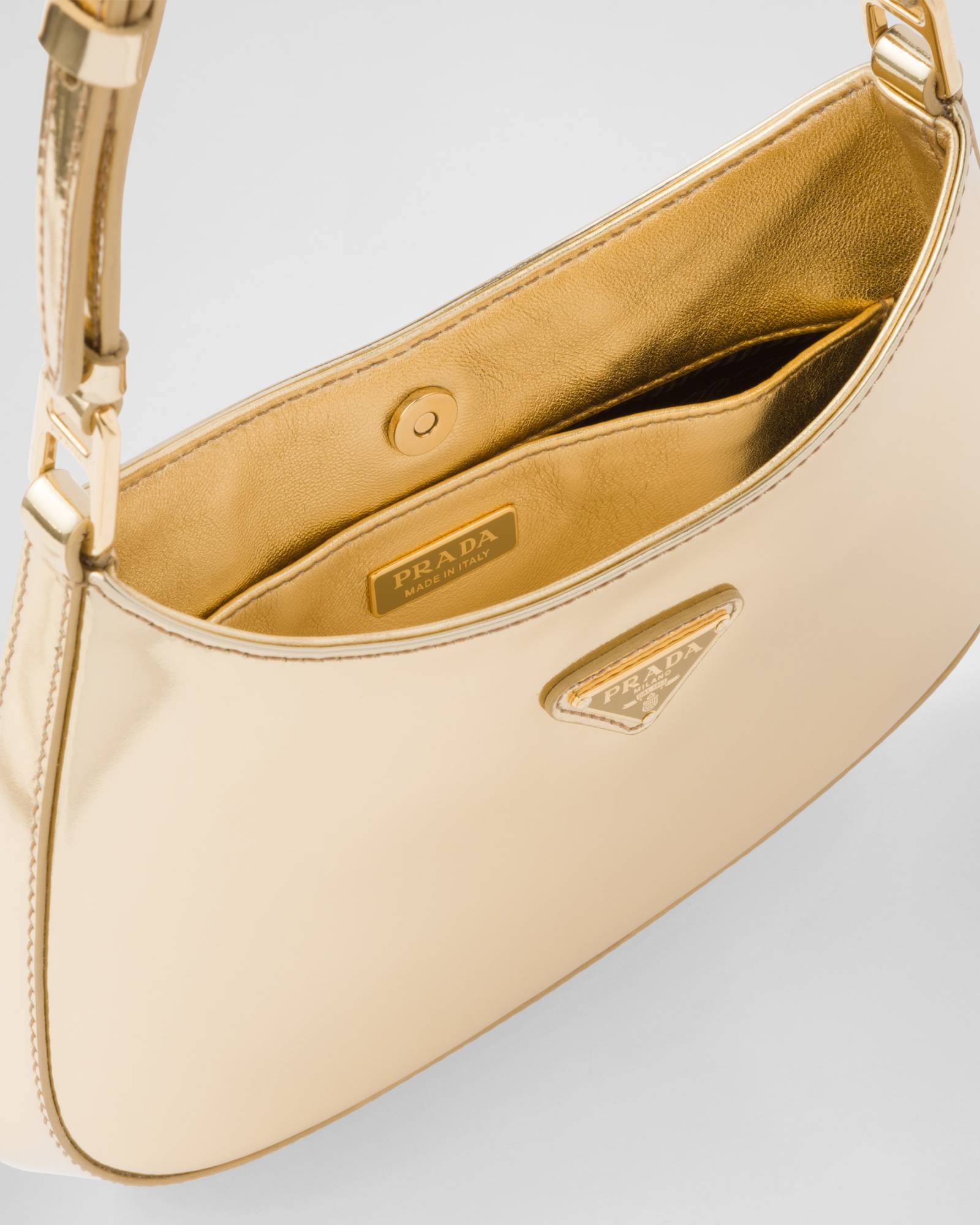 PRADA PRADA CLEO LOGO PLAQUE SHOULDER BAG