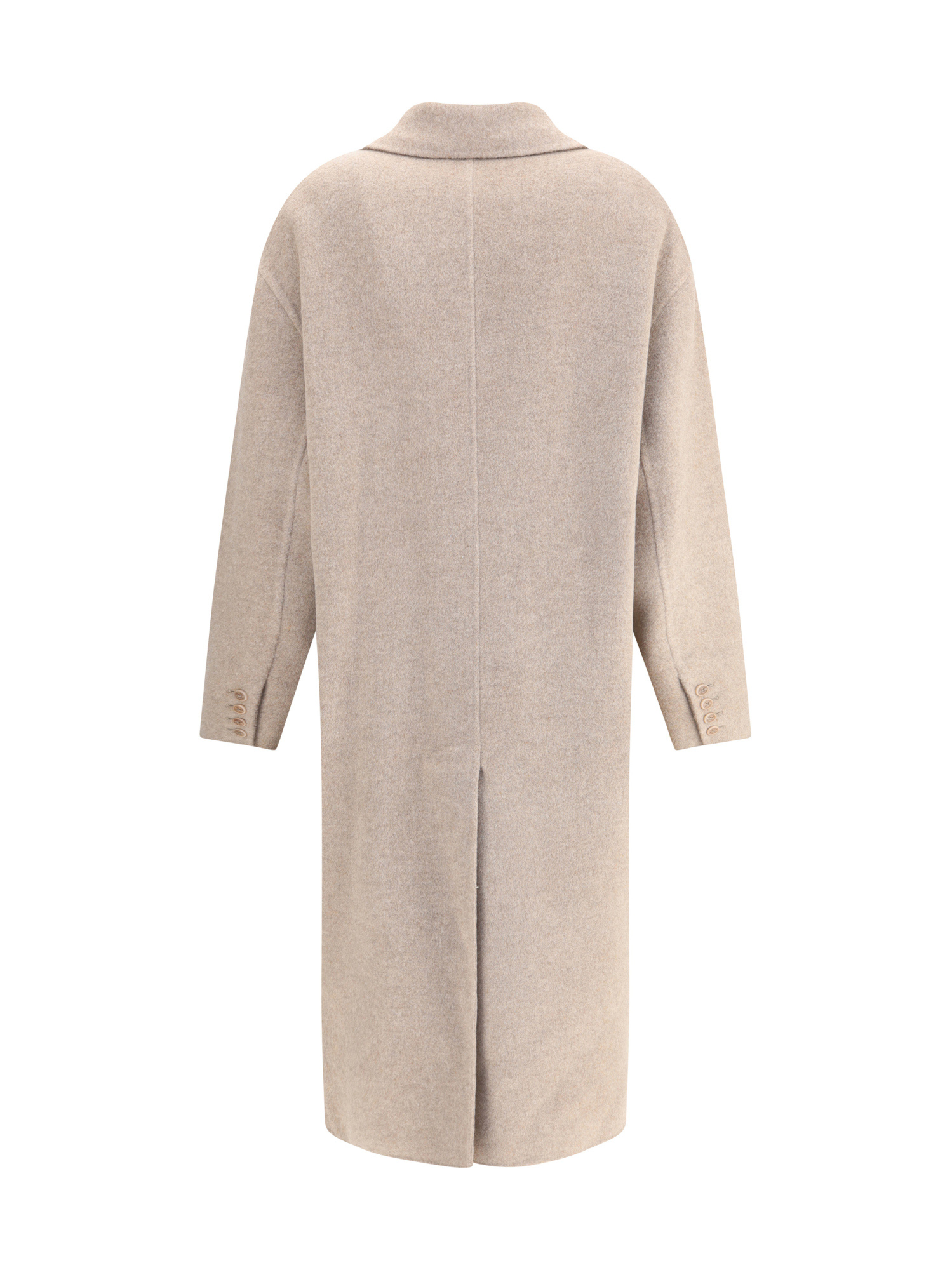 Ermanno Scervino Efezia Button-fastening Flap-pocket Coat In Neutral