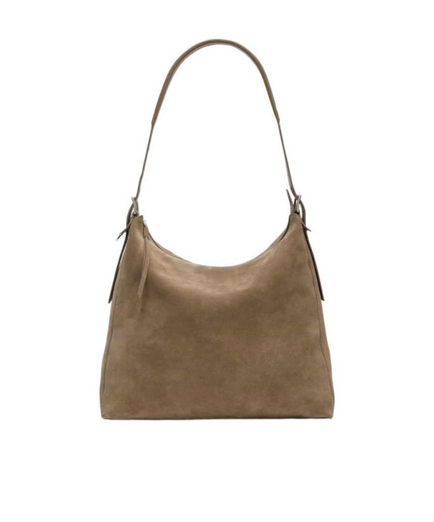 Lemaire Belted Hobo Bag In Brown