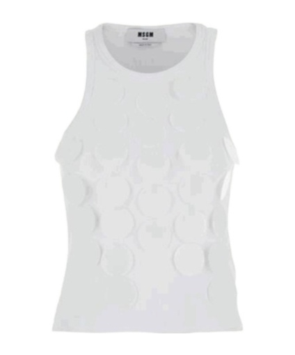 MSGM CHAINMAIL-EFFECT TANK TOP
