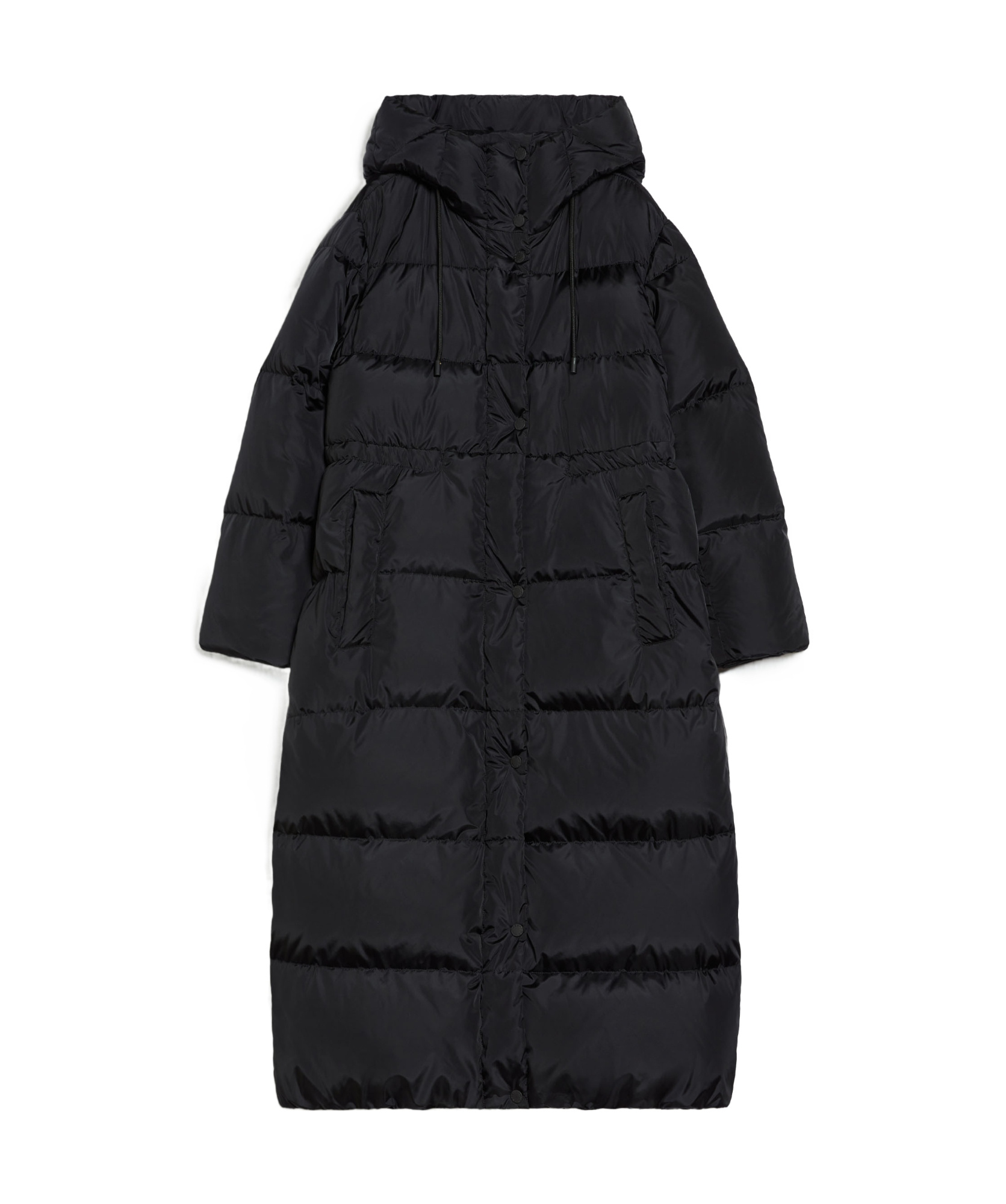 Weekend Max Mara Buttoned Drawstring Jacket In Black