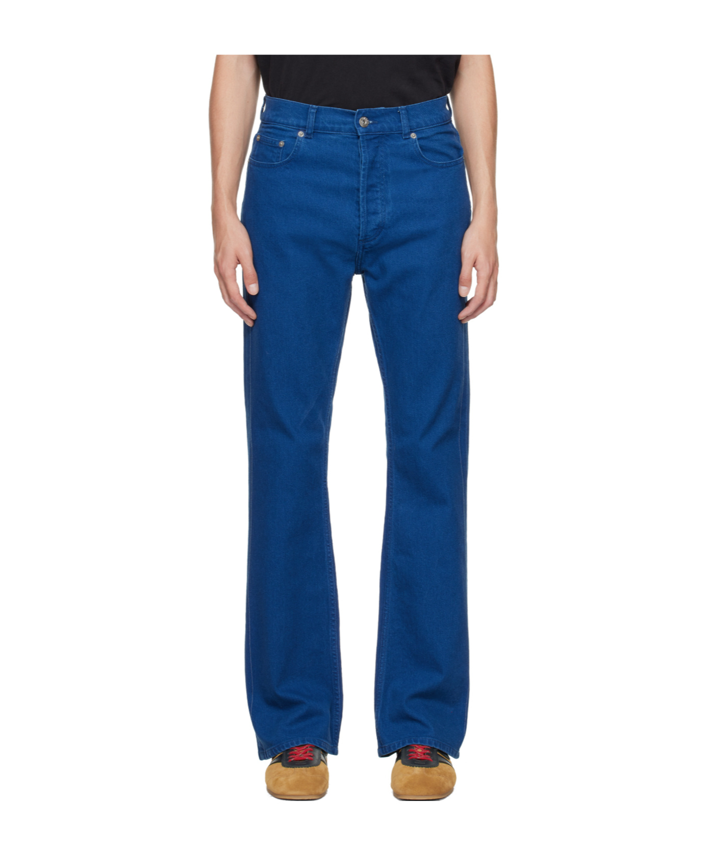 Jw Anderson Bootcut Jeans In Blue