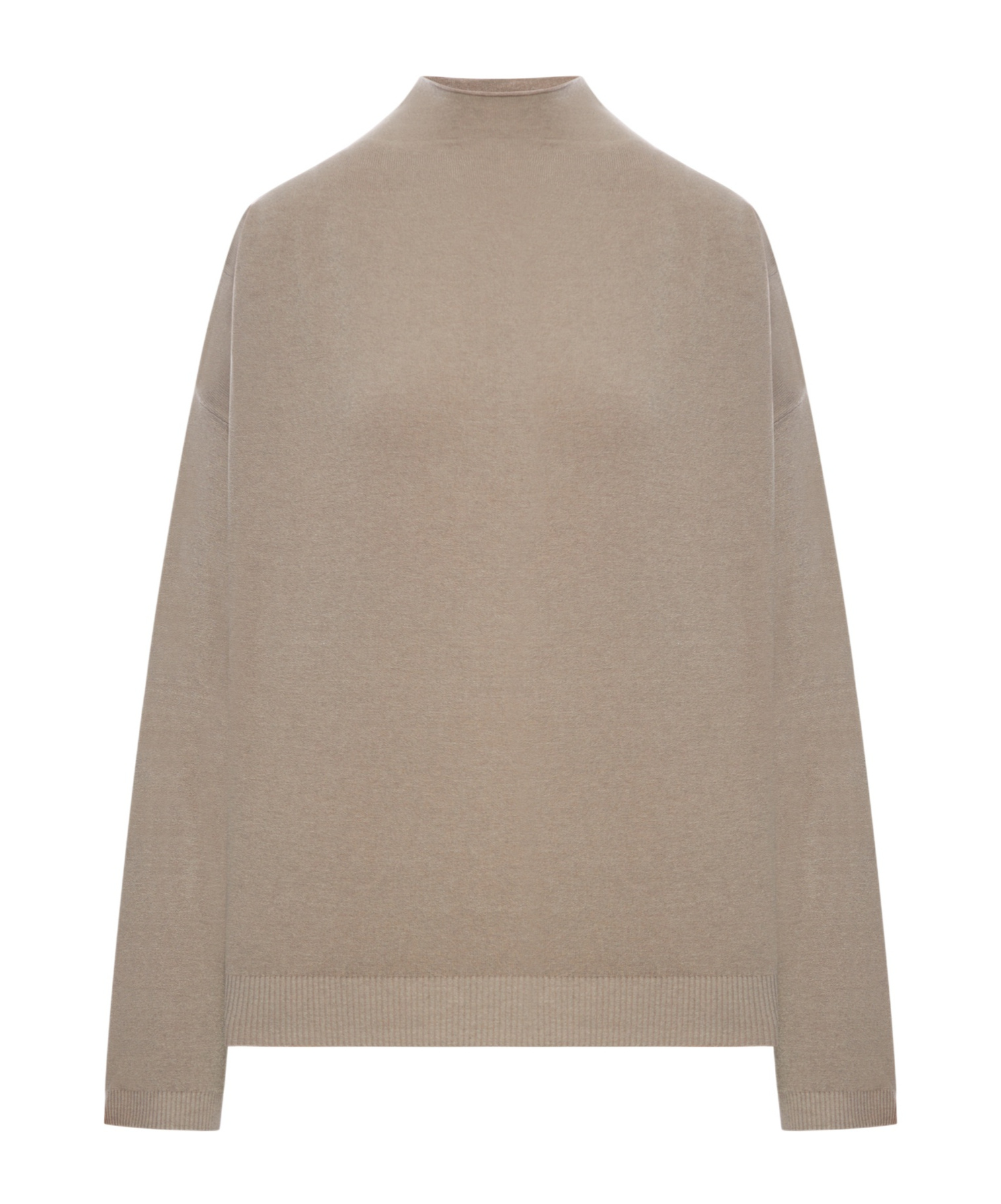 Transit Wool Blend High Neck Sweater In Brown